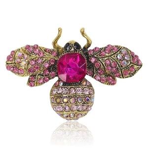 Queen Bee Glass Inlaid Shiny Brooch/Pin